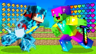 STORM Armor JJ vs RAINBOW Armor Mikey in Minecraft  Maizen JJ and Mikey [upl. by Cuthbertson]