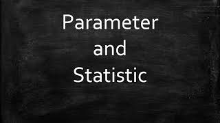 Parameter and Statistic [upl. by Germana]