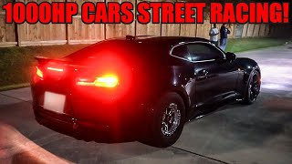 STREET RACERS vs COPS on the TEXAS STREETS 1000hp CAMARO ZL1 Races FAST CARS on the STREET [upl. by Yellac174]