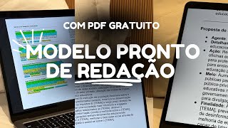 O meu Modelo Pronto de Redação para o Enem 2024 [upl. by Nelleeus]