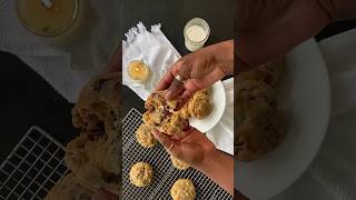 levainstyled chocolate chip cookies🤎 shorts baking jazz cookies chocolate [upl. by Bambie569]