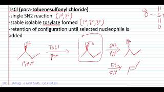 Alcohol Substitutions and Eliminations in Basic Conditions PBr3 PCl3 SOCl2 TsCl POCl3 [upl. by Isbel]