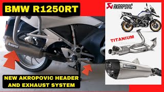 Install New Akrapovic titanium headers amp exhaust system on my 2021 BMW R1250RT for more horse power [upl. by Schroeder141]