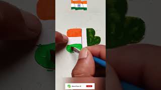 India flag 🇮🇳 shorts viral trending flag ytshorts carft art drawing [upl. by Zat]