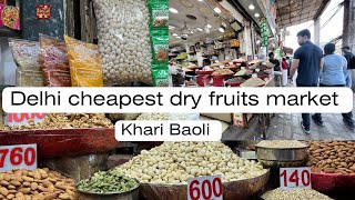 Delhi Cheapest dry fruits market  Chawri bazar  Market explore EP 1viral food trending delhi [upl. by Morez]