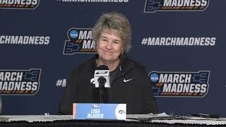 Iowa Coach Lisa Bluders pregame press conference before facing West Virginia in NCAA tournament [upl. by Lisbeth]