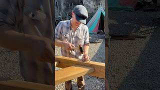 Assembling the guillotine ireland guillotine wood handtools blacksmith woodwork bunratty [upl. by Pussej101]