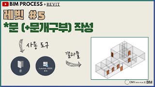 BIMPROCESS강의레빗 10분 5 문 또는 문개구부 작성소리O CNV강의 [upl. by Itsim955]