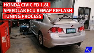 Honda Civic 18L FD ECU Reflash Remap Tuning Process [upl. by Namus421]