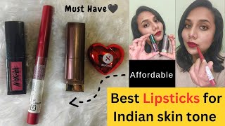 Affordable lipstick for Indian skin tone for any beginners  Lipsticks for brown skin for any event [upl. by Aindrea618]