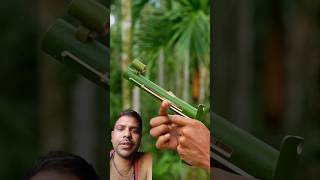 Bamboo Creations with Green bamboo Slingshots and cup bambooshoot Diy Slingshots cup [upl. by Noiek]