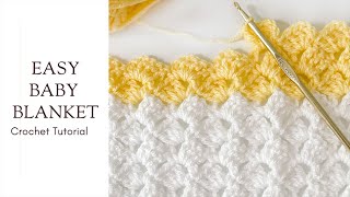 Easy Beginner Crochet Baby Blanket Video Tutorial [upl. by Madancy]