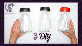 3 DIY Reciclaje CREATIVO con botes o FRASCOS de vidrio LÁMPARAS DE NOCHE [upl. by Okika]