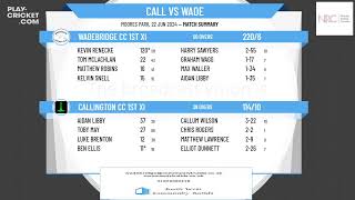 Callington CC 1st XI v Wadebridge CC 1st XI [upl. by Nifares]