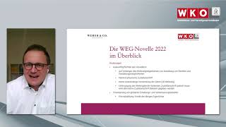 ImmoWebinar  Ein Monat WEGNovelle 2022 Mag Klaus Pfeiffer Bakk LLM [upl. by Adiaros963]