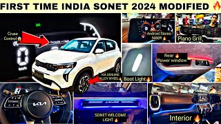 Kia Sonet HTE 2024 Modified 🔥 KIA SONET 2024 Accessories 😱 Modified Kia Sonet 2024🔥 [upl. by Torrance]