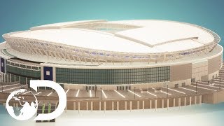 How To Build A Football Stadium  How To Build Everything [upl. by Enitsyrhc]