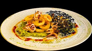 CALAMARES CRUJIENTES CON AGUACATE Aperitivo o plato para compartir [upl. by Eilyab266]