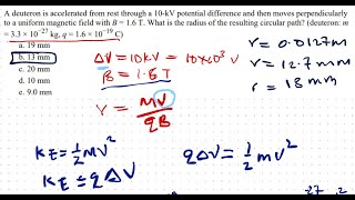 Calculating the Radius of a Deuteron’s Circular Path in a Magnetic Field  Physics Explained [upl. by Sharma879]