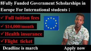 Government scholarship2024Fully funded 8 European government scholarship for international student [upl. by Nahc661]