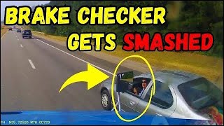 BEST OF SEMITRUCKS ROAD RAGE BRAKE CHECK INSTANT KARMA 2024 [upl. by Sissy]