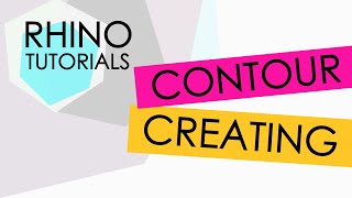 RHINO TUTORIALS  countour creating [upl. by Kcirtap211]