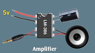 Simple Amplifier Circuit Using LM386 ic  How To Make Simple Audio Amplifier [upl. by Doig]