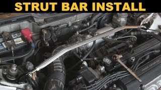 Strut Bar Install  Acura Integra [upl. by Ramburt]