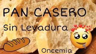 PAN CASERO 🥖 SIN LEVADURA 🥖 SÚPER FÁCIL Y RICO 🥖 Homemade Bread [upl. by Anesuza723]