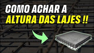 COMO CALCULAR A ALTURA DAS LAJES MAÇIÇAS  LAJE MACIÇA AULA03 [upl. by Ahsenot]