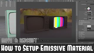 Redshift wMaya 9 Redshift Materials  How to Setup Emissive Materials [upl. by Nnyw]