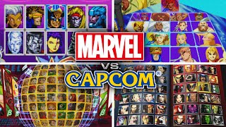 Marvel vs Capcom Character Select Screen Evolution [upl. by Sairtemed]