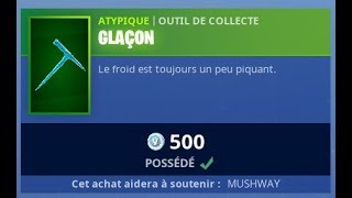 PRÉSENTATION DE LA PIOCHE quotGLAÇONquot Fortnite Battle Royale  Icicle Pickaxe [upl. by Roleat523]