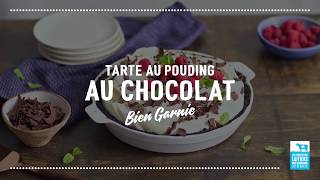 Tarte au pouding au chocolat  Calendrier du lait 2018 [upl. by Lecram]