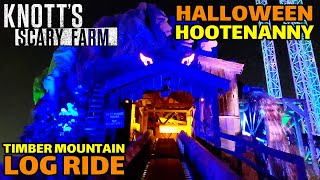 Halloween Hootenanny FULL RIDE on Timber Mountain Log Ride during Knotts Scary Farm 2021 [upl. by Meensat387]