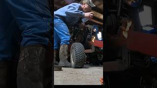 Starting the wheel horse lawn tractor on fire kohler youtubeshorts new fypシ fyp [upl. by Feldt]