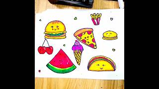 how to draw cute fast food art drawing [upl. by Mair]