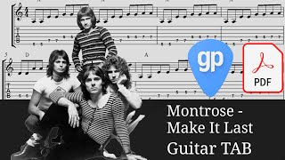 Montrose  Make It Last Guitar Tabs TABS [upl. by Nylirrej]