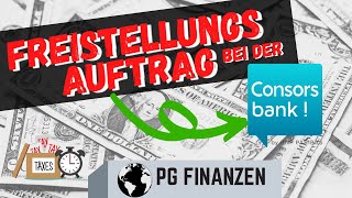 So gehts  Consorsbank  Freistellungsauftrag  Tutorial [upl. by Mellitz577]