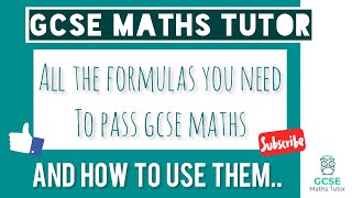 All the GCSE Maths Formulas and How to use Them  Higher amp Foundation  Edexcel AQA OCR WJEC [upl. by Enytsirhc]