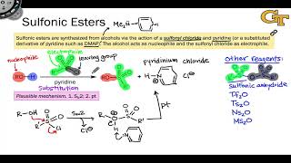 0211 Formation of Sulfonate Esters from Alcohols [upl. by Budde]