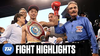 Junto Nakatani Breaks Angel Acosta Nose Retains Title  FIGHT HIGHLIGHTS [upl. by Ahseenat]