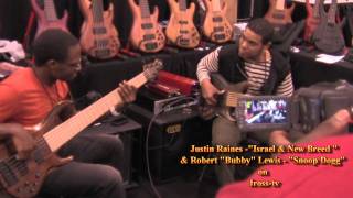 James Ross  Bass Men Soloing  Justin Raines amp Robert quotBubbyquot Lewis  NAMM 2011  Jrosstv [upl. by Nadaha]