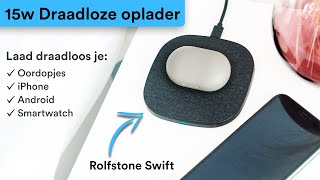 Rolfstone Swift een 15w draadloze oplader voor de Mila amp Riva oordopjes iPhones Android telefoons [upl. by Eeneg]