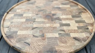 End grain serving tray Lazy Susan [upl. by Carilyn]