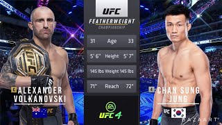 ALEXANDER VOLKANOVSKI VS THE KOREAN ZOMBIE FULL FIGHT UFC 273 [upl. by Nalyac]