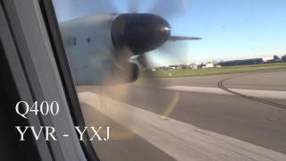 Air Canada Q400 Takeoff and Landing Vancouver to Ft St John [upl. by Ydneh]