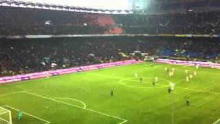 Inter Palermo 32 30012011 Rigore di Etoo Live dalla curva Nord [upl. by Ecirp]