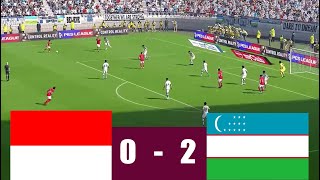 Indonesia vs Ouzbekistan live steam  ASIAN CUP  video game simulation pes 2017 [upl. by Sulecram423]