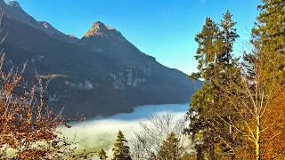 Train ride to Meiringen bright autumn colors 🍁 4K HDR 🇨🇭 Switzerland [upl. by Parrisch]